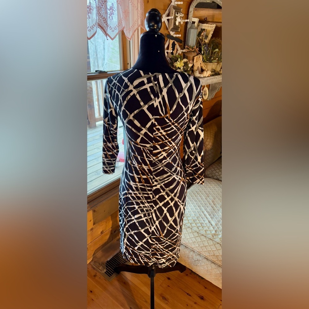 ⭐️one forty 8 by Lafayette148 Asymmetrical Neckline Rouched Midi Dress⭐️ - Picture 3 of 10